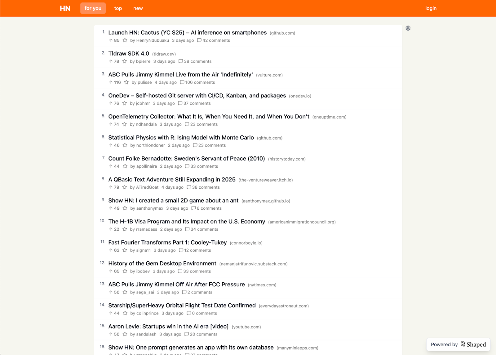 Polished HN Client