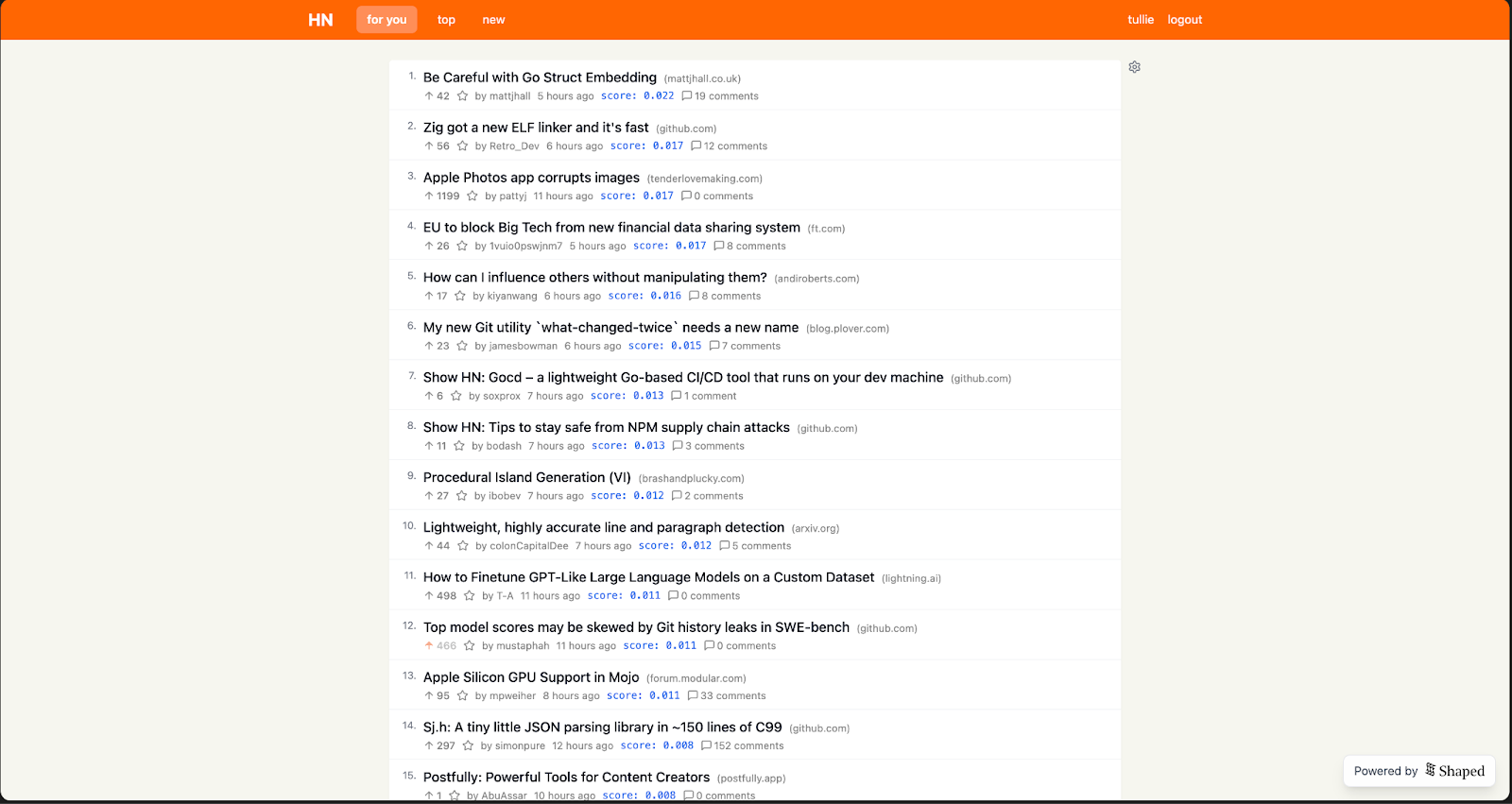 Personalized Feed